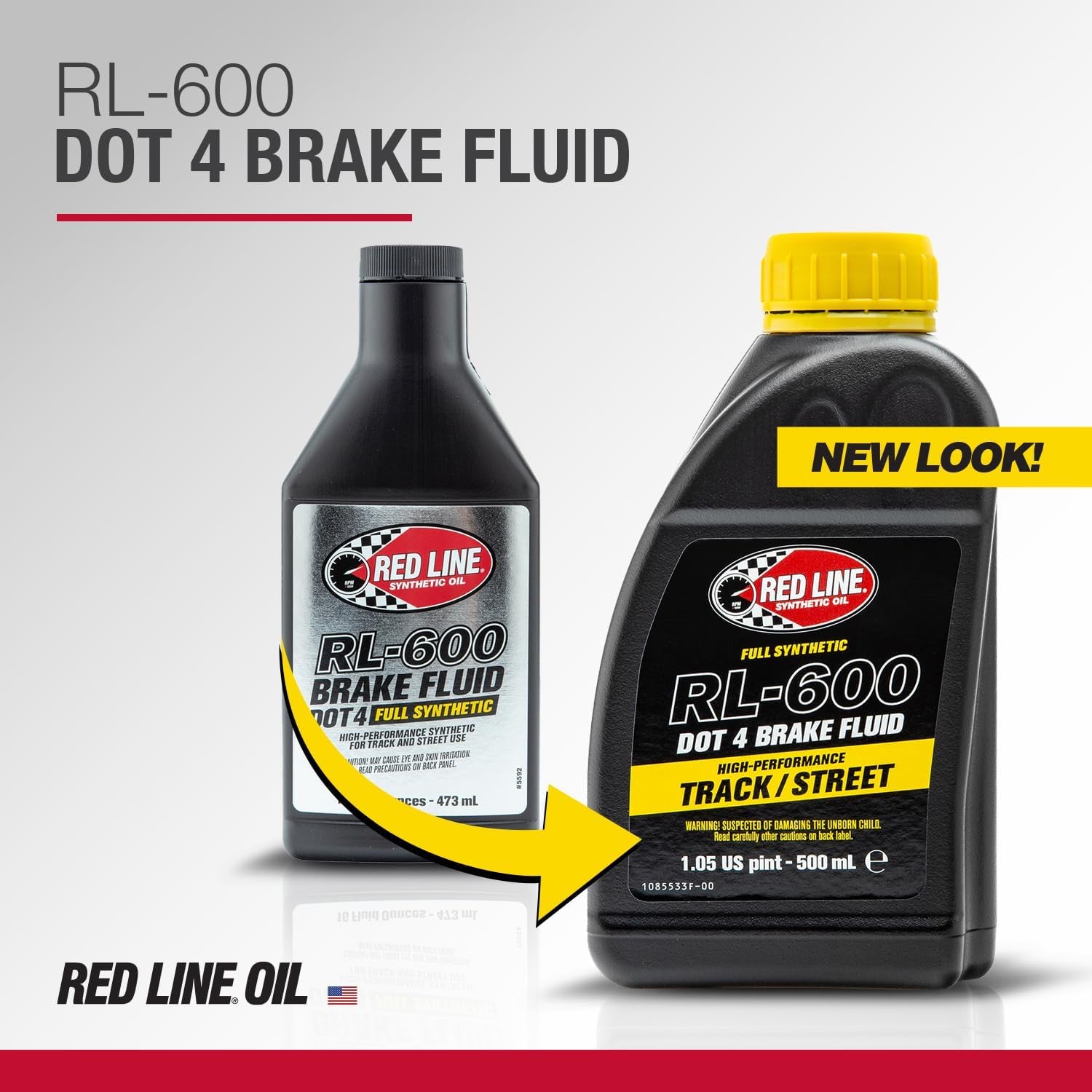 90404 RL-600 High Performance Track/Street DOT 4 Brake Fluid - 500 Milliliter