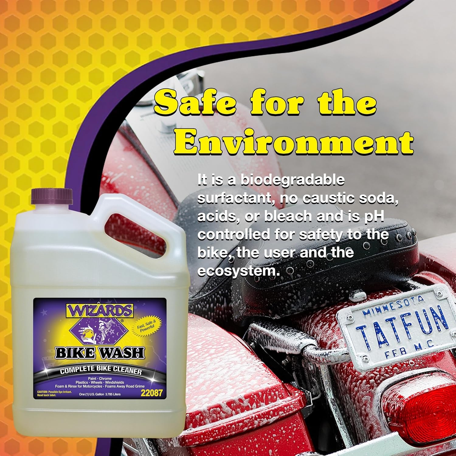 Bike Wash - Cleaner for Motorcycle Washing Kit - Quick Detailer for Bike Kit with Bug Remover - for Your Motorcycle Accessories and Detail Kit - 1 Gallon