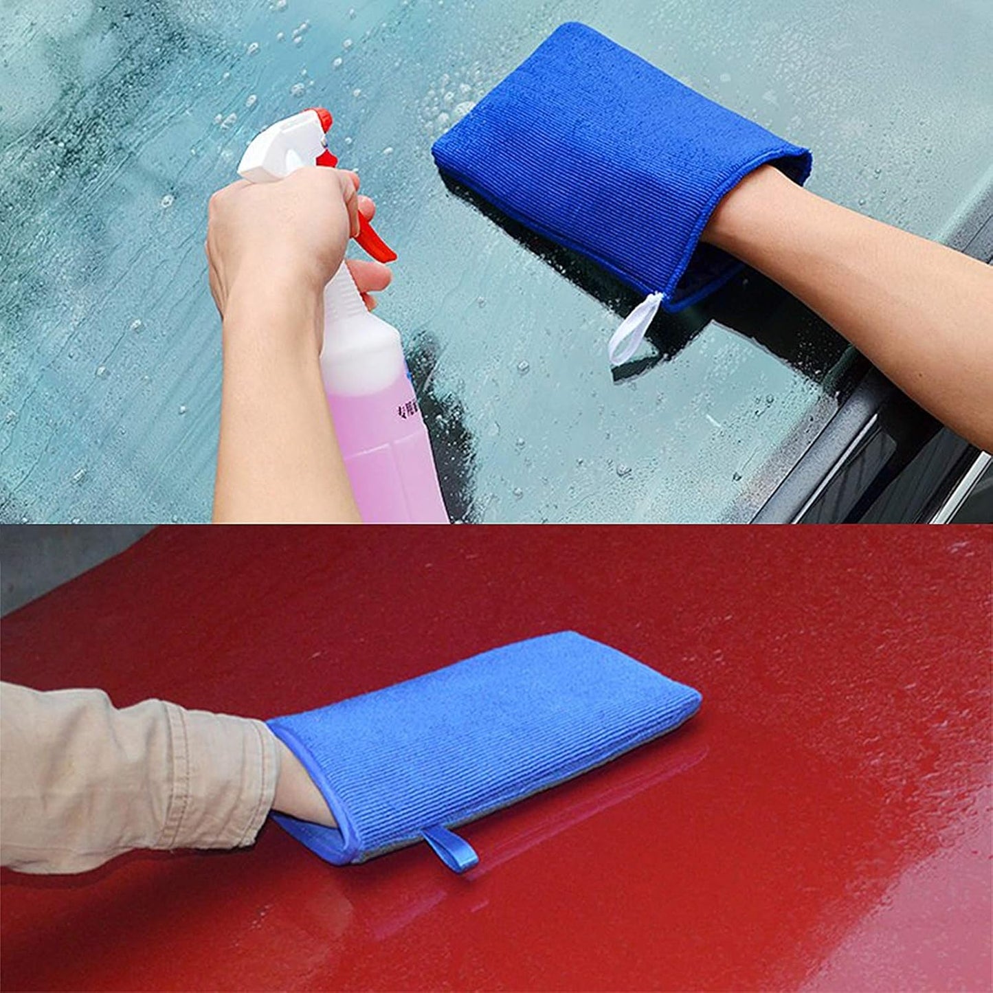 Car Clay Mitt,21.5Cmx14Cm Detailing Clay Bar Cleaner Microfiber Auto Wash Bar Cleaning Tool Detailing Polishing Clay Bar