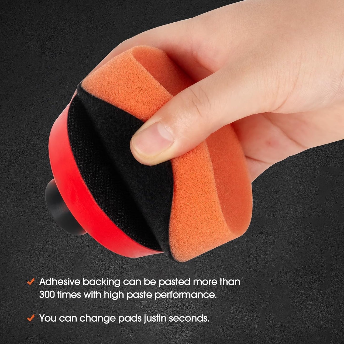 Car Buffing Pads for Drill Kit, 47Pcs 1Inch 2Inch 3Inch Polishing Pads, Mini Car Detailing Kit with M14 Thread Backing Pad & Adapters for Polishing, Buffing, Waxing