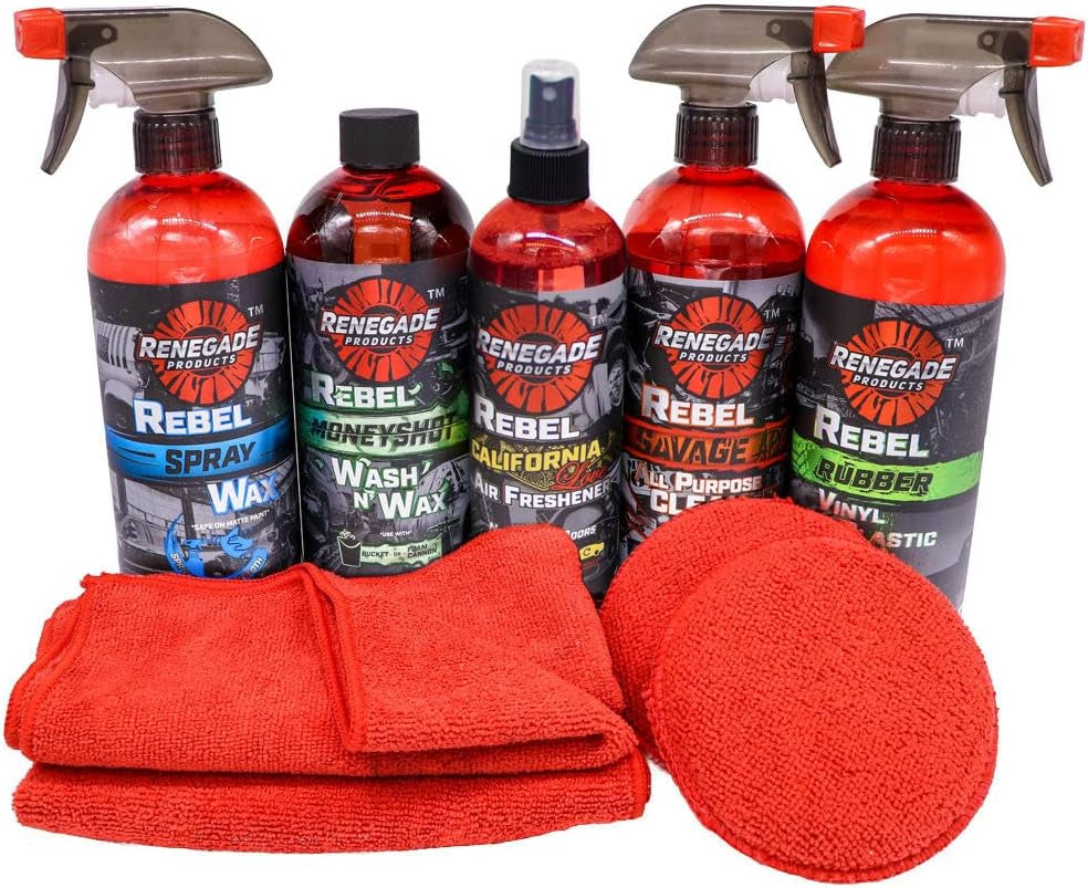 USA Wash, Shine & Protect Mini Kit for Home Detailing & Car Care 9 Piece Set